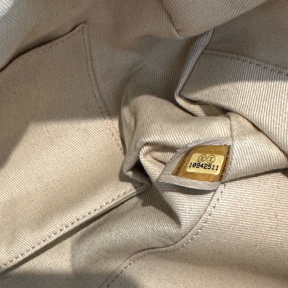 Vintage authentic beige quilted Chanel lambskin bowler tote bag cloudy bundle - Picture 10 of 16